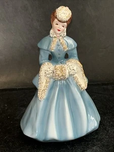 Vintage Florence Ceramics Figurine Elaine 6" Blue - Picture 1 of 7