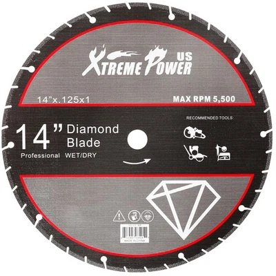 NEW 14" Premium Multi Purpose Laser Welded Diamond Saw Blade (14" x .125" x 1") - Image 1 of 2