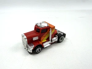 De colección Ideal TCR 1977 Escala HO Slot Car Semi Camión Peterbilt Rojo Naranja Amarillo - Imagen 1 de 10