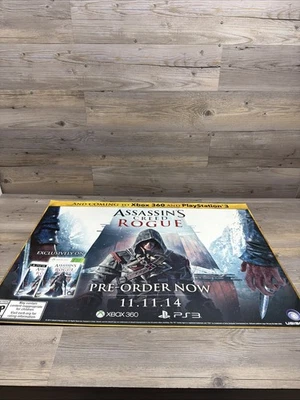 ASSASSIN'S CREED ROGUE GameStop Display Promo Poster Sign - Image 1 of 4