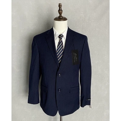 Traje Chaqueta Sean John Para Hombre 36S Calce Clásico Azul Marino Rayas NUEVO Foto 1 de 4