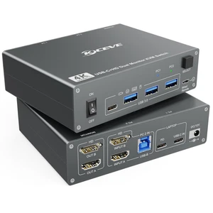 Dual-Display HDMI Umschalter | USB-C 4K@60Hz für 2 PCs - Bild 1 von 9