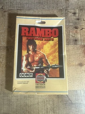NIB! Commodore 64 C64  Rambo: First Blood Part II, Thunder Mountain Ocean Vers. - Image 1 of 3