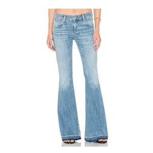 AGOLDE women's Madison Flare Jeans raw cut hem low rise light wash 29x30.5 - Picture 1 of 10