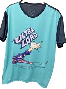ULTRA LORD - SHEEN INSPIRED TEE Graphic T-Shirt Large Aqua/Black - Picture 1 of 6