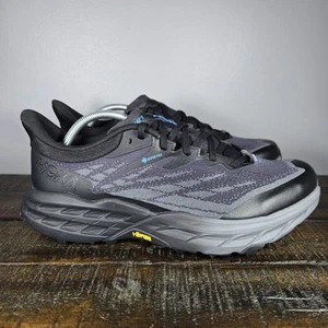 Hoka One One SpeedGoat 5 Spike Low GTX Mens Size 11 D Running Shoes Black Gray - Picture 1 of 12