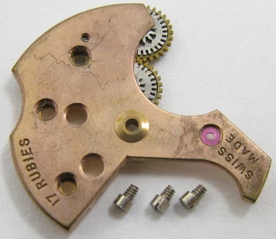 Movimiento reloj Tudor 390 17 j. puente parcialmente automático + 2 ruedas de marcha atrás Foto 1 de 3