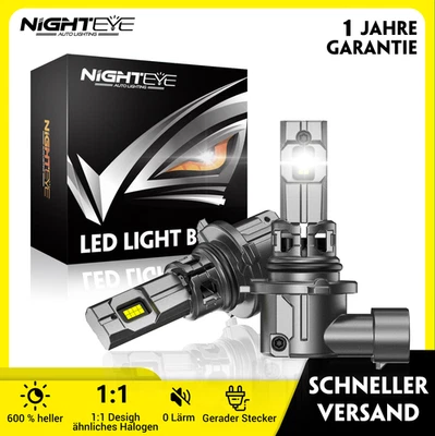 Paar 9006 LED Scheinwerfer Halogen 6500K Wei Canbus fehlerfrei Mit Zulassung DRL - Bild 1 von 4