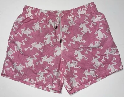 98 Coast Avenue Traje de baño Bañador Rosa Ranas Patrón Talla XXL 5” Entrepierna Usado en Excelente Condición Foto 1 de 4