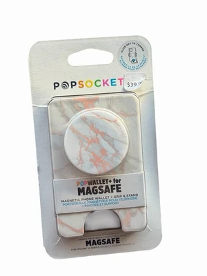 PopSockets Popwallet+ MAGSAFE Cell Phone Wallet & Grip Stand RARE Rose Gold Lutz - Image 1 of 2