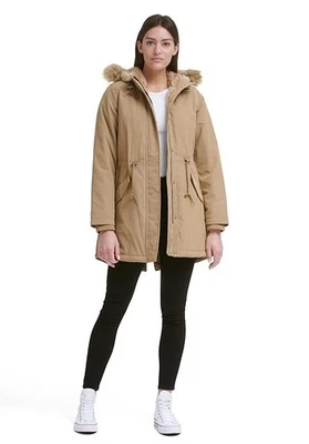 Parka con capucha forrada de piel sintética XL Levi's nueva con etiquetas $225 Foto 1 de 4