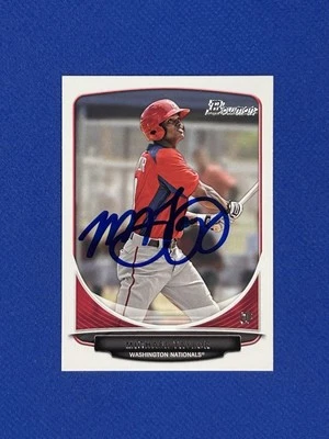 MICHAEL TAYLOR signed NATIONALS 2013 Bowman Prospects AUTO #bp47 autograph - Image 1 of 2