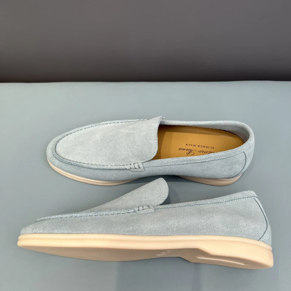 Sapatos Mocassins Masculinos de Camurça Verão 2025 Todos os Tamanhos em Estoque Sapatos de Negócios - Imagem 1 de 4