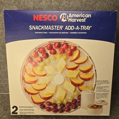 Paquete de 2 bandejas American Harvest Add-a-Tray 1996 de colección para modelos de deshidratador FD-40 FD = 50 FD-60 Foto 1 de 4