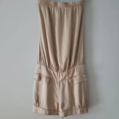 Macacão tubo Patrizia Pepe Loiza feito na Itália, 100% seda tamanho IT42/EUA 6 - Imagem 1 de 4