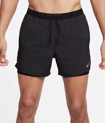 Pantalones Cortos Atléticos para Correr Nike Para Hombre Talla S Gimnasio 2 en 1 Zancada 5" Negros FN2992-010 Foto 1 de 4