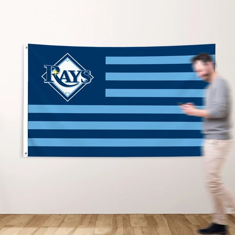 Tampa Bay Rays Flag 3x5ft Banner w Grommets MLB Baseball Logo FREE Shipping Cover