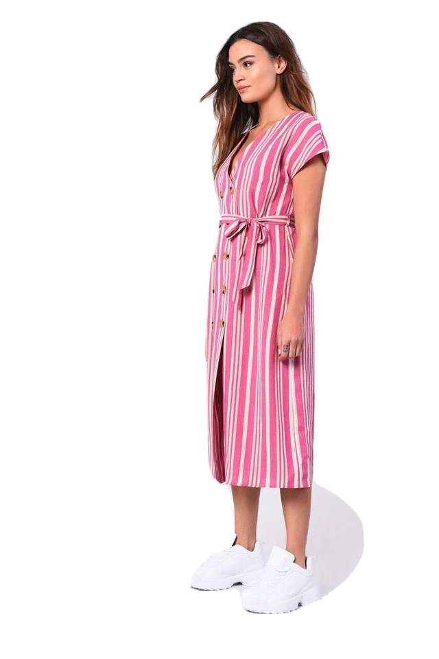 Glamorous Pink Striped dress New With Tags - Imagen 1 de 4
