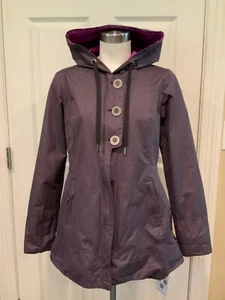 Prana Purple Hooded Zip-Up Windbreaker, Size Small - Picture 1 of 8