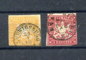 Württemberg nº 12 y 14 o - KW 118,-- € (15450 ) - Imagen 1 de 2