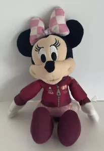 Disney Plush Minnie Mouse Auto Race Car Suit With Tutu 89 Stuffed Doll 10" - Imagen 1 de 2