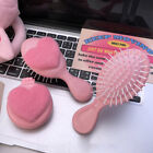 Portable Plush Heart Travel Folding Airbag Comb Head Massage With Mirror  GF