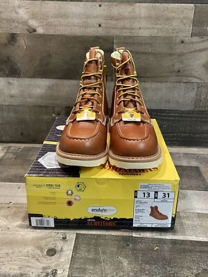 Botas de trabalho HERMAN SURVIVALS tamanho 13 couro Oakridge 6" biqueira de aço novas na caixa - Imagem 1 de 4