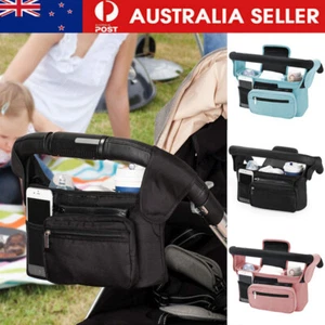 Universal Baby Pram Stroller Organiser Caddy Organizer Storage Accessories Bag - Picture 1 of 16