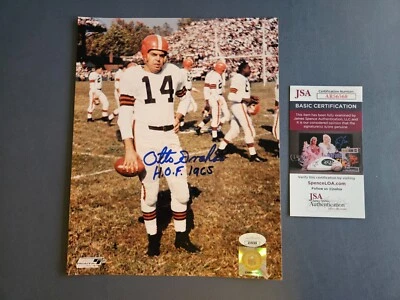 OTTO GRAHAM "H.O.F. Foto firmada autógrafa de los Cleveland Browns 1965" 8x10 - certificado de autenticidad JSA Foto 1 de 4