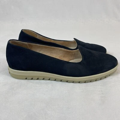 Zapatos sin cordones Paul Green SUPER SUAVES cuero perforado nobuck negro talla EE. UU. 7,5 Foto 1 de 4