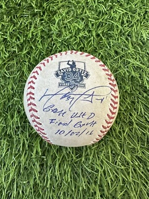 David Ortiz Boston Red Sox Game Used Baseball Final Game Signed Auth MLB Auth - Image 1 of 4