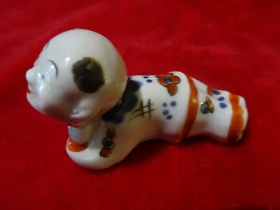 rare ancien sifflet enfant allongé porcelaine Japon décor imari - Photo 1/4