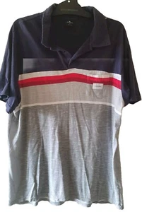 Ripcurl Mens XL Stretch Fit Striped Short Sleeve Shirt Stylish Shirt EC - Picture 1 of 1