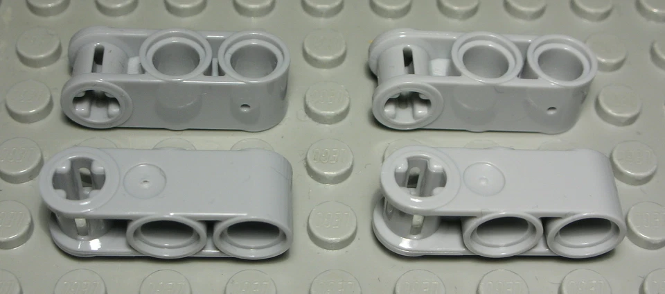 LEGO Technic Connector 1x cross Hole 2x Insert Pin Hole New Grey 4 Piece - Image 1 of 1
