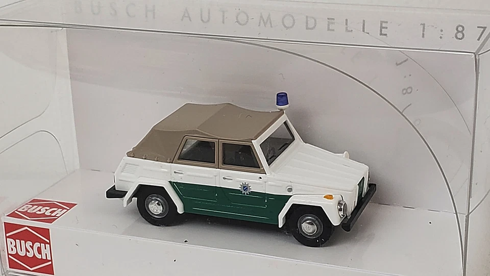 Busch NEW HO VW 181 Volkswagen Thing in Green & White Polizei Munich - Image 1 of 1