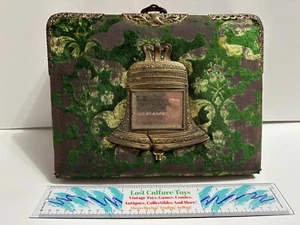 Antique Victorian Era Liberty Bell Green Photo Album With Mirror Plush - Picture 1 of 11