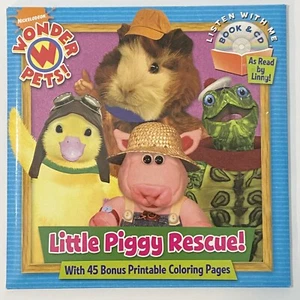 NEW Retired 2009 Wonder Pets Little Piggy Rescue Book and CD By Golden Books - Picture 1 of 2