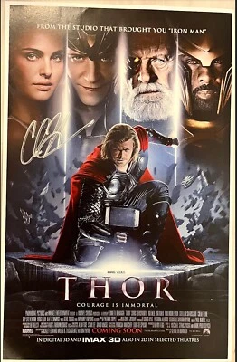 Chris Hemsworth Signed 11x17 THOR Movie Poster Certificate HOLOGRAM - Image 1 of 2