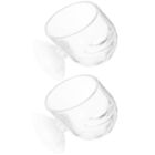 2Pc Crystal Glass Aquatic Plant Cup Pot with 2X Cups for Fish Tank