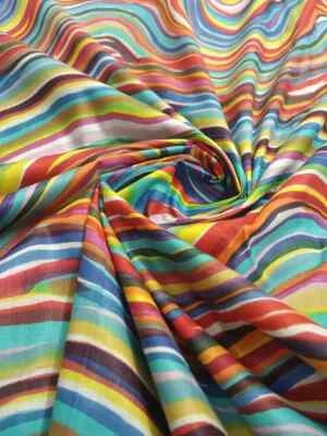 Indian 25 Yard Hand Block Multi Printed 100% Cotton Dressmaking Craft Fabric - Image 1 of 4