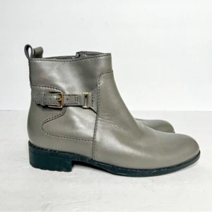 Neue Cole Haan Grand Os wasserdichte graue Leder-Stiefeletten Größe 5,5 für Damen - Bild 1 von 5