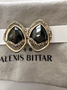 Alexis Bittar Art Deco Swarovski Crystal Earrings Clip On - Picture 1 of 4