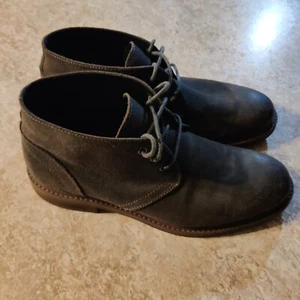 1901 Chukka Boots Mens Size 8.5 M Dark Grey Suede Lace Up * Great Shape! * - Picture 1 of 7