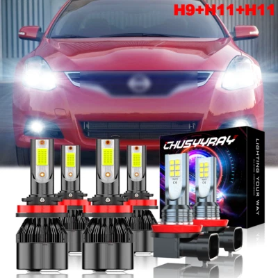 For Nissan Altima 2008-2013 S Coupe 2-Door LED Headlight bulbs Fog light Combo - Image 1 of 4