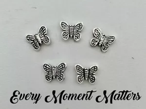 25 x Tibetan Silver BUTTERFLY SPACER 10x8mm Beads Charms Jewellery Findings - Picture 1 of 4