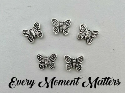 25 x Tibetan Silver BUTTERFLY SPACER 10x8mm Beads Charms Jewellery Findings  - Image 1 of 4