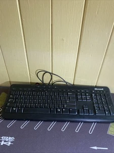 Microsoft Wired USB Keyboard 600 - Model 1366 - Black - With Number Pad - Picture 1 of 6