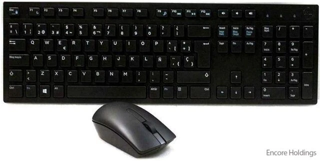 Dell Wireless Keyboard And Mouse - Wireless 2.4GHz - Spanish KM636-BK-LTN - Image 1 of 1