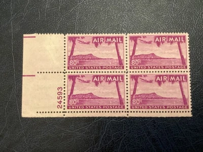 ICOLLECTZONE  US C46 Plate Block XF hinged  (A900) - Image 1 of 2