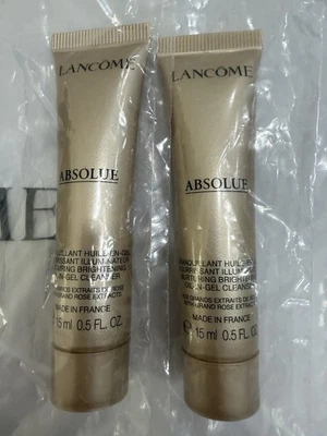 Limpiador en gel 2 aceite Lancome Absolue - 0,5 FL OZ cada uno - NUEVO sellado Foto 1 de 4